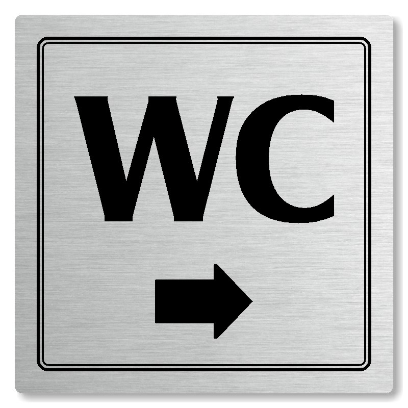 WC vpravo, 118x118mm, stříbrná, Utah
